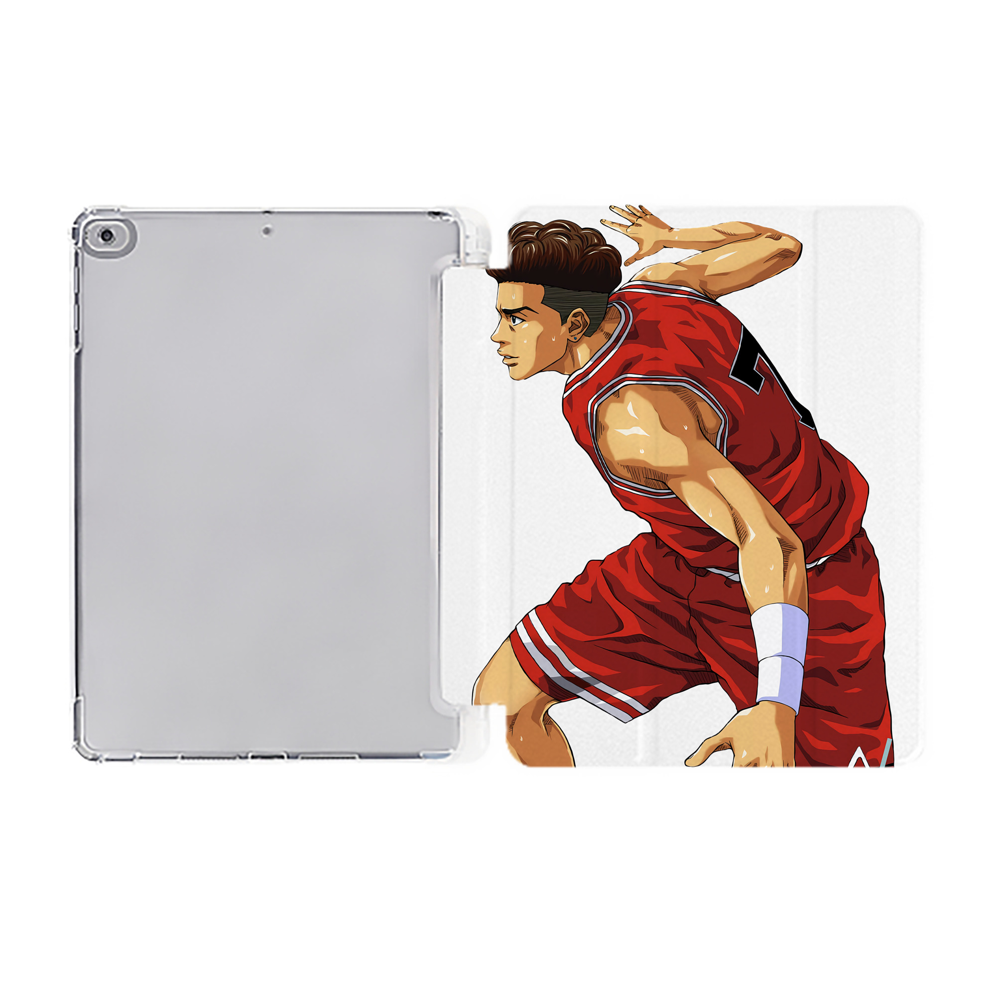 （画像用） SLAM DUNK／スラムダンク IPad ケース ペン収納付き 三つ折りスタンド PUレザー×シリコン 対応機種9.5/10.5/10.9インチ